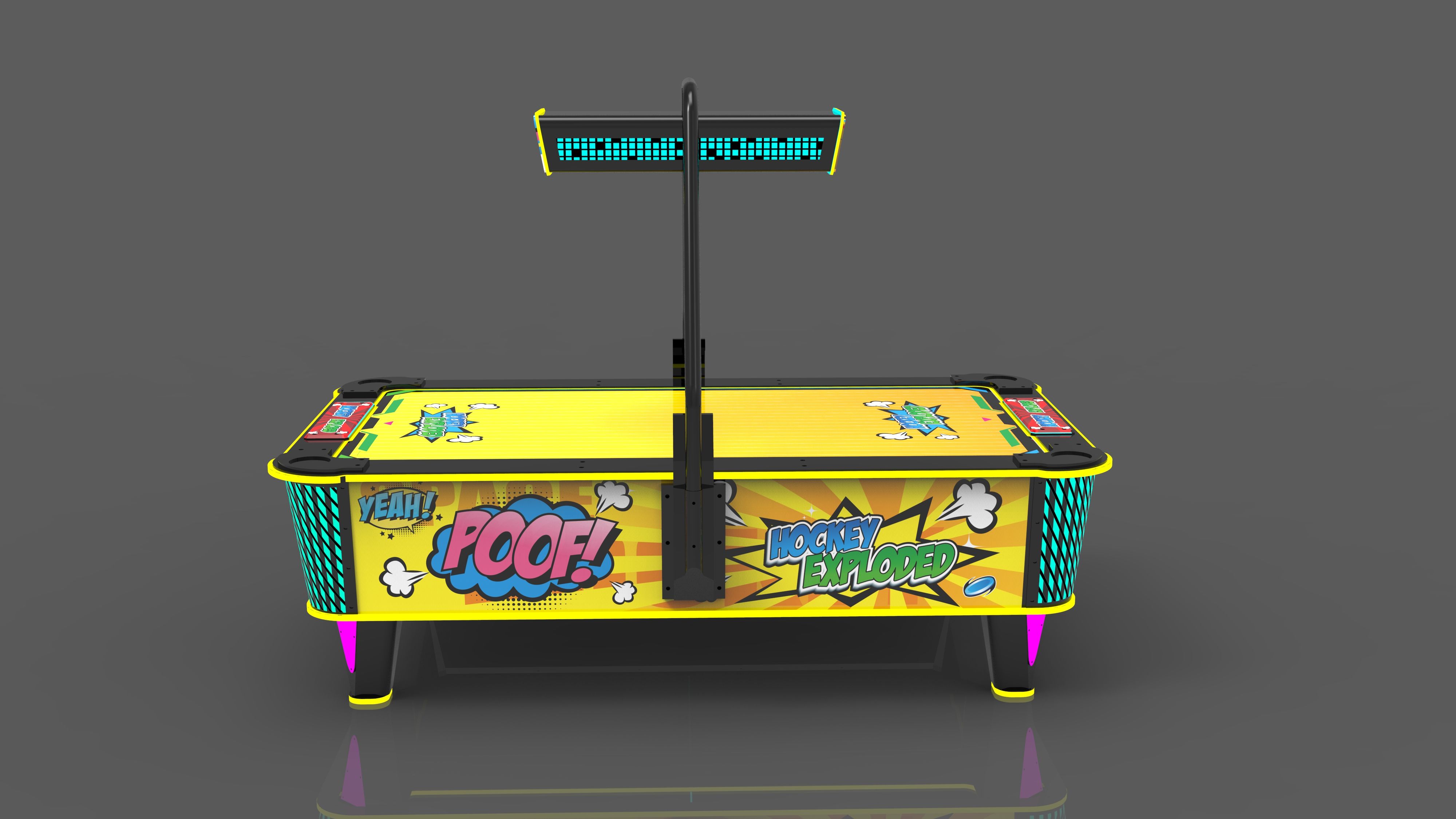 Airhockey Comic yellow Afbeelding